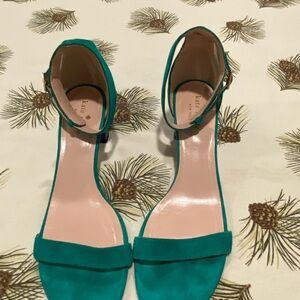 Kate Spade Teal Ankle Strap Heels